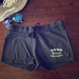 Vans fleece shorts for women, Small. Drawstring.